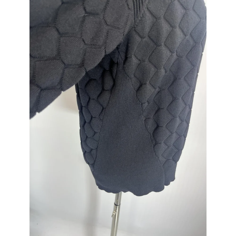 Ted‎ Baker Sweater Womens XS Black Textured Pullover Crewneck Knit Jumper Style